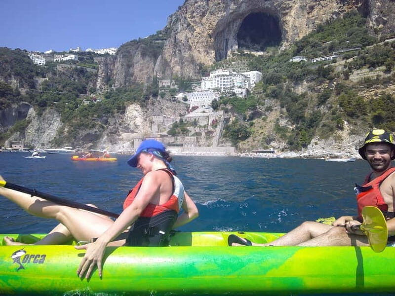 Amalfi Coast: Kayak & Snorkeling tour, sea caves and beach - Snorkeling at the crystal-clear beach break near Castiglione di Ravello