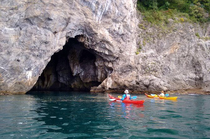 Amalfi Coast Kayak Tour: Explore Caves, Arches & Hidden Beaches - Conca dei Marini: fisherman-village vibes and a view of Santa Rosa Monastery
