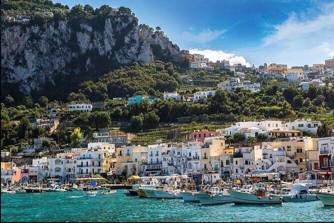 Capri Deluxe/First to Blue Grotto/from Sorrento Positano & Amalfi - Monte Solaro chair lift: big views, paid on-site