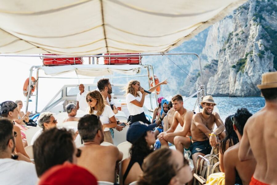 Capri: Island Boat Trip with Grottos - White Grotta, Green Grotta, and Grotta Verde: the color effects are the point