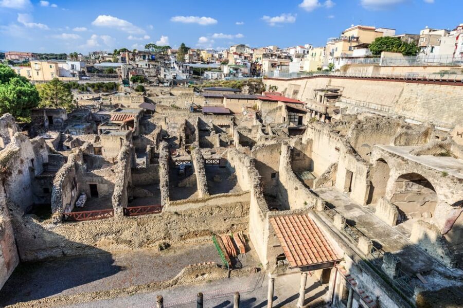 Ercolano: Herculaneum Entry Ticket with Optional Audio Guide - Shops, public gymnasium, and swimming baths you can still recognize