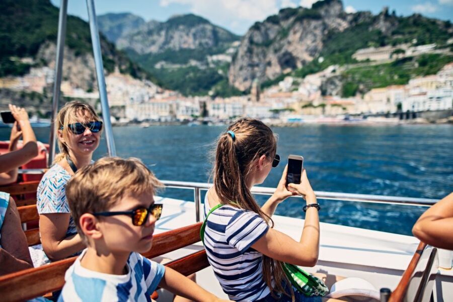 From Naples: Ferry to Sorrento and Capri - Boarding, comfort, and views from the Amalfi Coast water