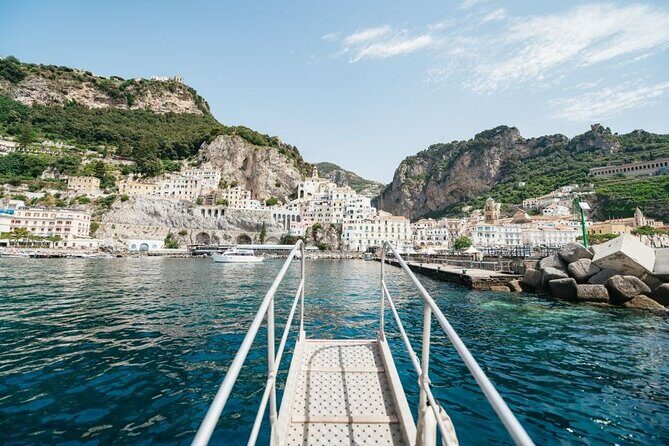 From Sorrento/Nerano:Amalfi Shared Tour (9:00am or 11:15am ) - The boat experience: comfort, guide talk, and choppy-water reality
