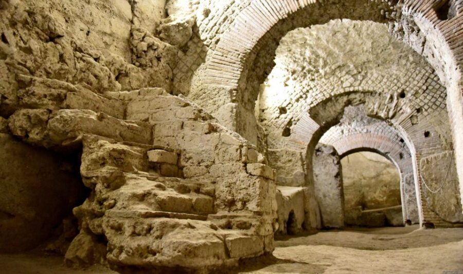 Naples: City Walking Tour w/ Underground Roman Ruins Ticket - Piazza del Plebiscito and the royal sweep of Teatro di San Carlo