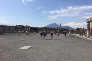Pompeii and Sorrento Day Trip from Naples - Pompeii entrance and the guided walk: Forum, Thermal Baths, Lupanare