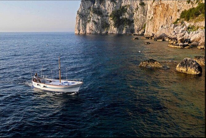 Private tour in a typical Capri boat - Marina Grande Beach: Ending in the Main Harbour Mood