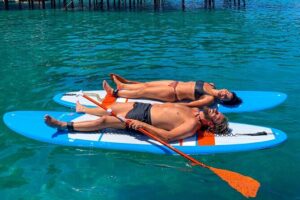 Small group paddle boarding tour to Bagni Regina Giovanna - Bagni Regina Giovanna: heart-shaped pool + Roman villa ruins