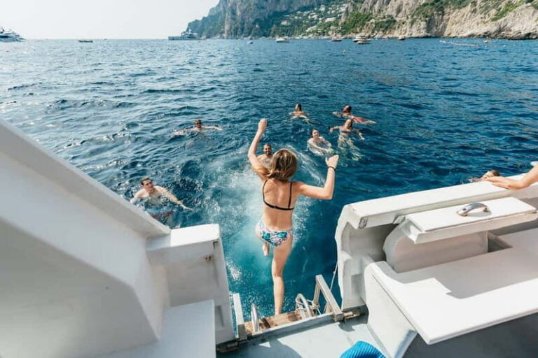 Sorrento: Coast and Capri Boat Trip with Limoncello Tasting - The Boat Cruise: Gulf of Naples Views and Capri Landmarks at Sea